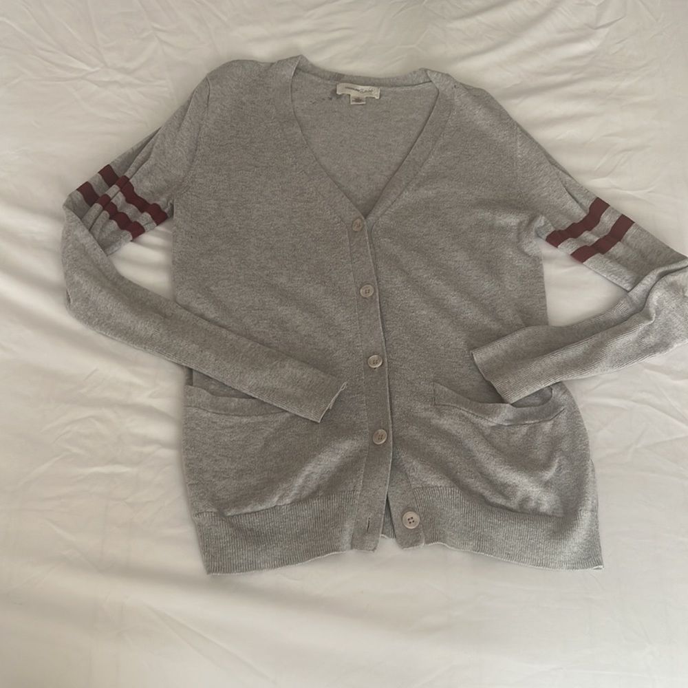 Treasure & Bond - Grey Button Front Sweater - Small
